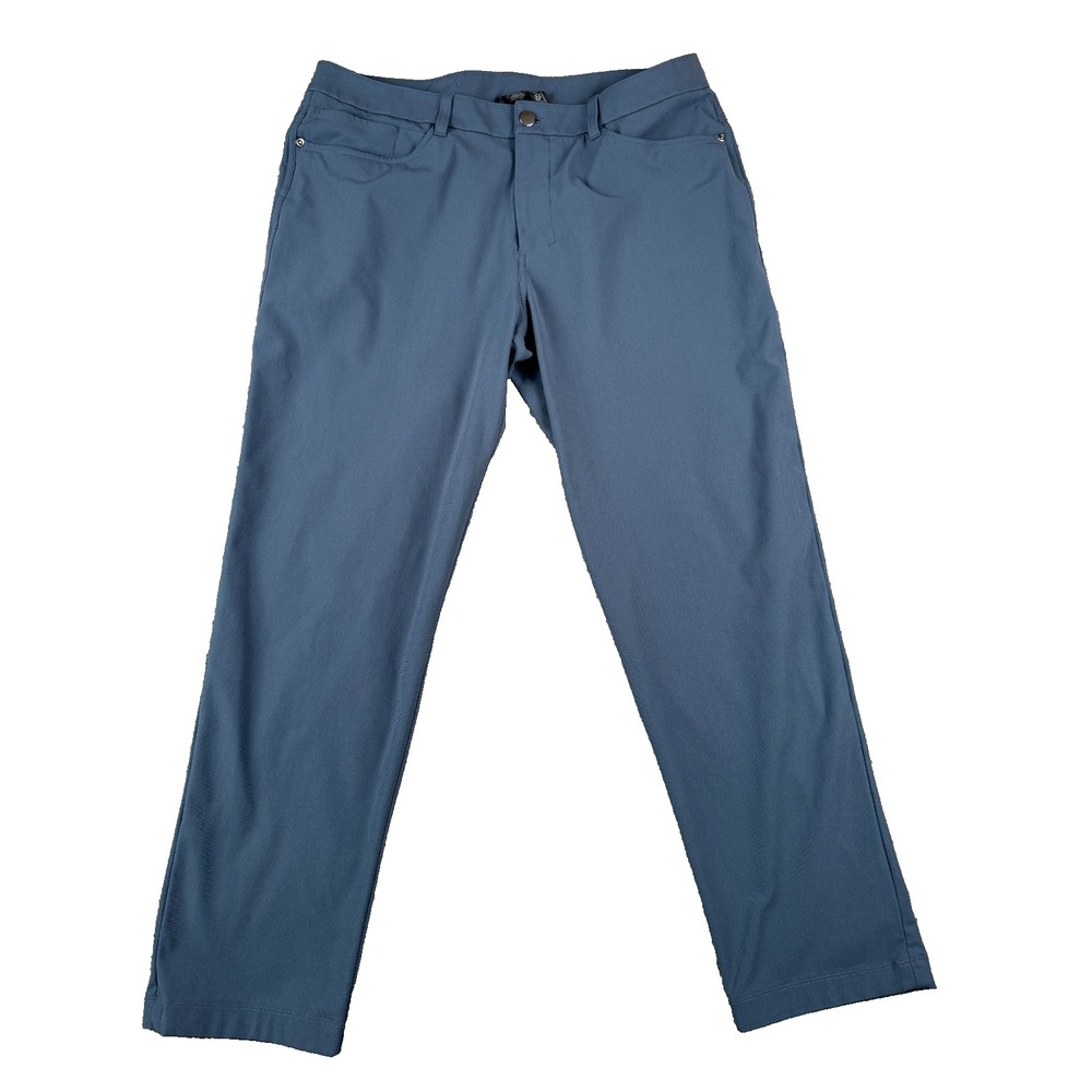 Lululemon Men's ABC Pants Size 35 Teal Blue 5 Pocket Stretch 28" Inseam